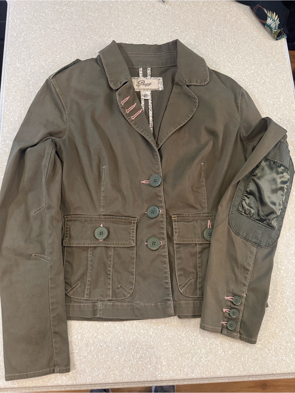 Plugg Y2K Jacket Utility Sz S Green / Khaki